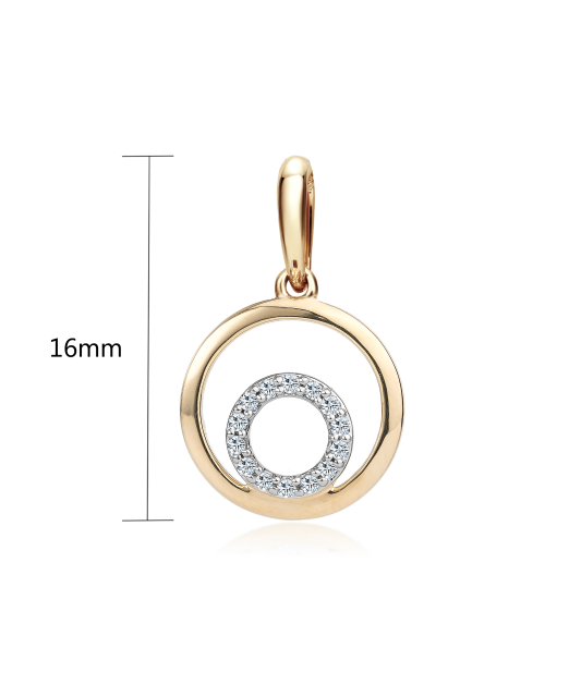 Yellow Gold pendant with diamonds