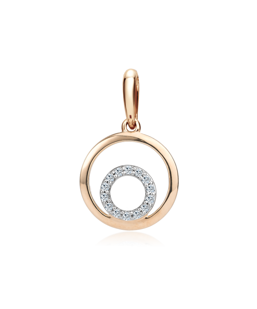 Gold pendant with diamonds