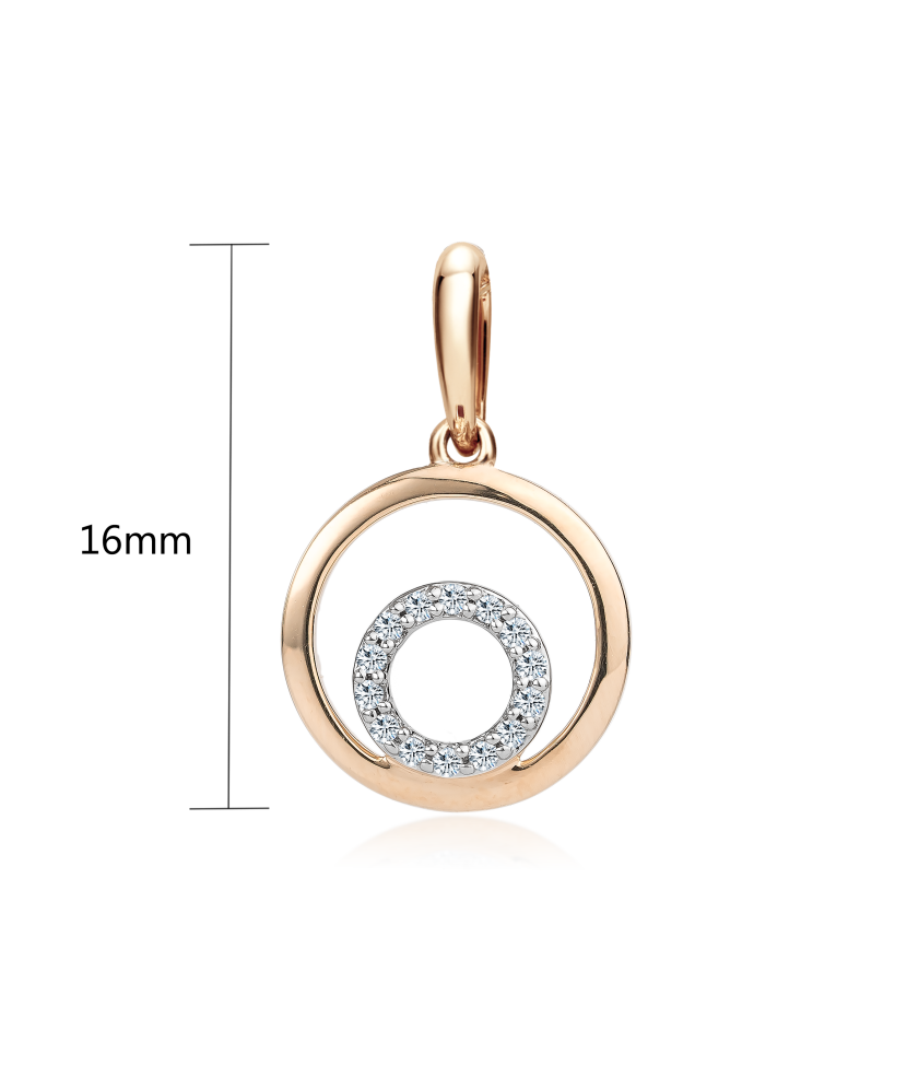Gold pendant with diamonds