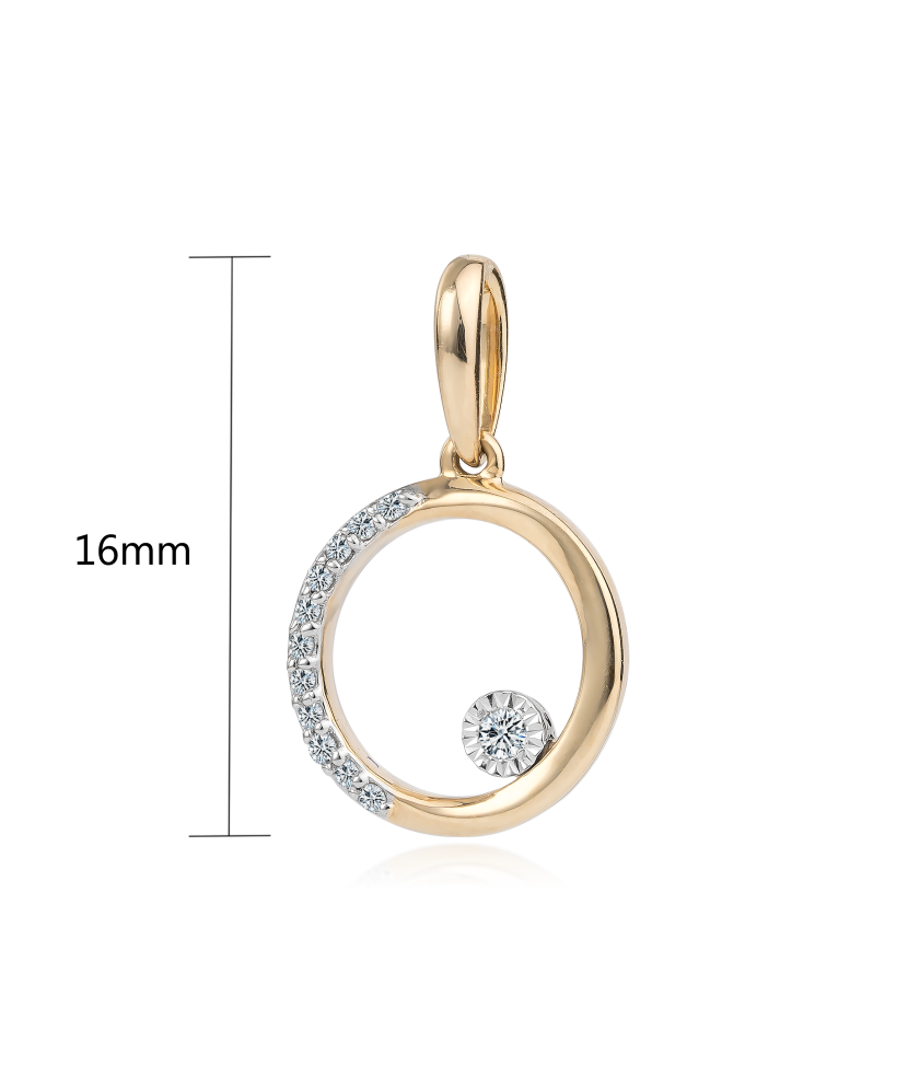 Yellow Gold pendant with diamonds