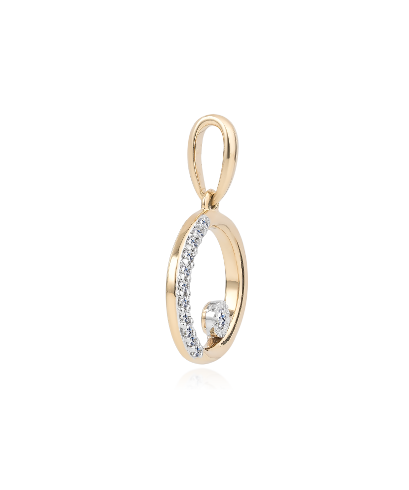 Yellow Gold pendant with diamonds
