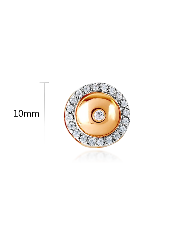 Двойная золотая подвеска с цирконами