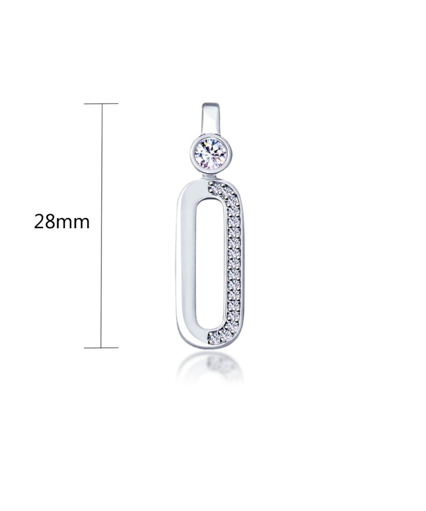 Sterling silver pendant with zircons