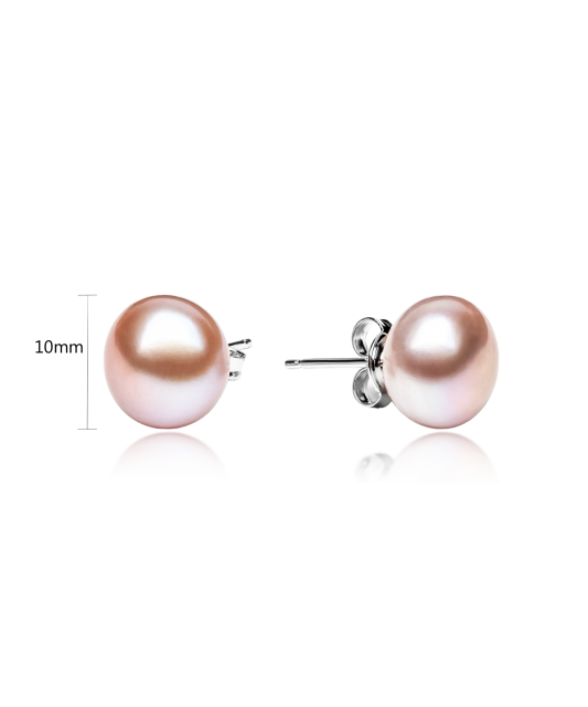 Серьги из серебра с натуральным жемчугом