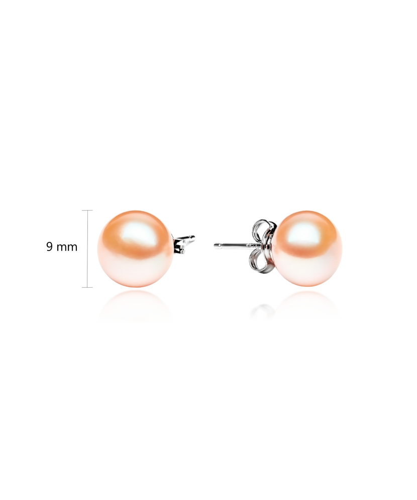 Sterling silver earrings with natural pearls