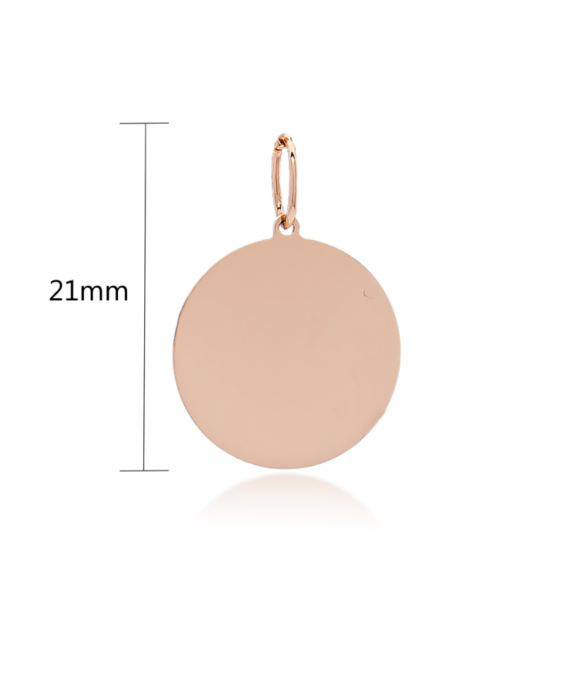 Золотой подвеска "Пластина" 14мм