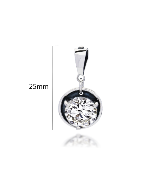 Sterling silver pendant with zirconium