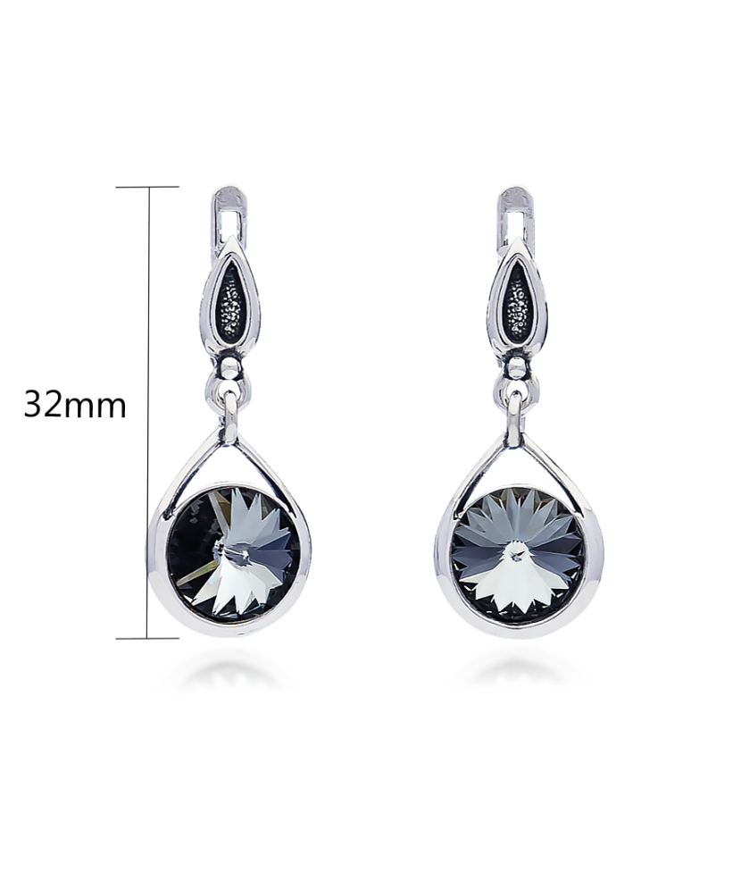 Sterling silver earrings with crystal Sterling silver earrings with crystal