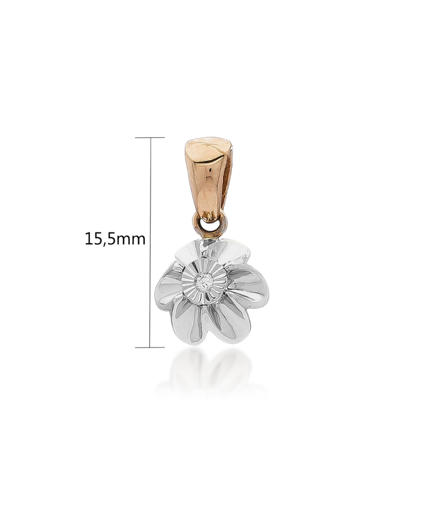 Gold pendant with diamond