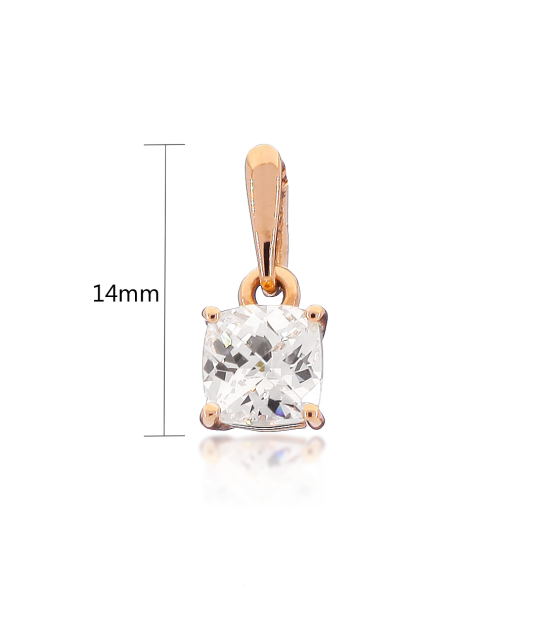 Gold pendant with zirconium