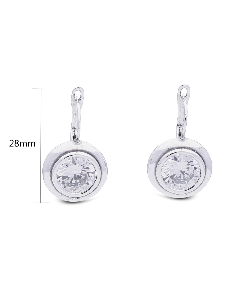 Серьги из серебра с цирконом Серьги из серебра с цирконом