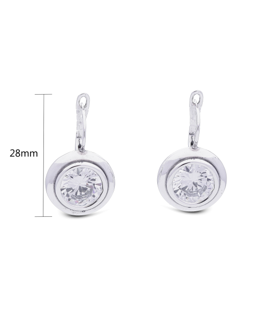 Sterling silver earrings with zirconium
