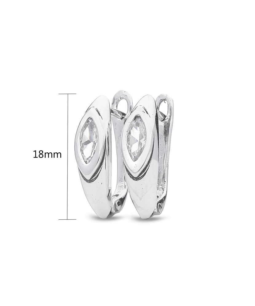 Sterling silver earrings with zirconium