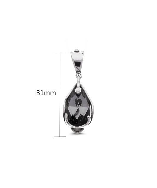 Sterling silver pendant with crystal