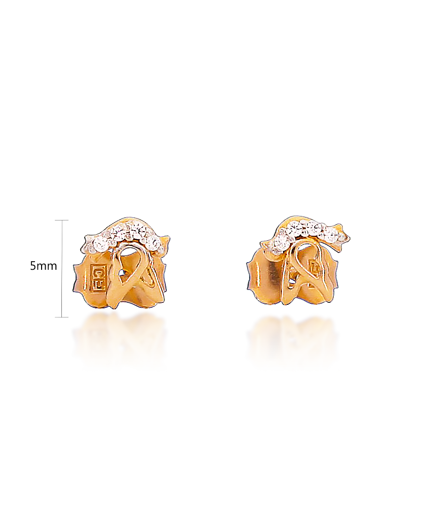 Gold earrings with zircons Gold earrings with zircons
