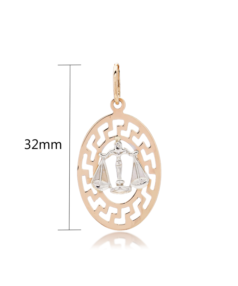 Gold pendant "Libra " Gold pendant "Libra "