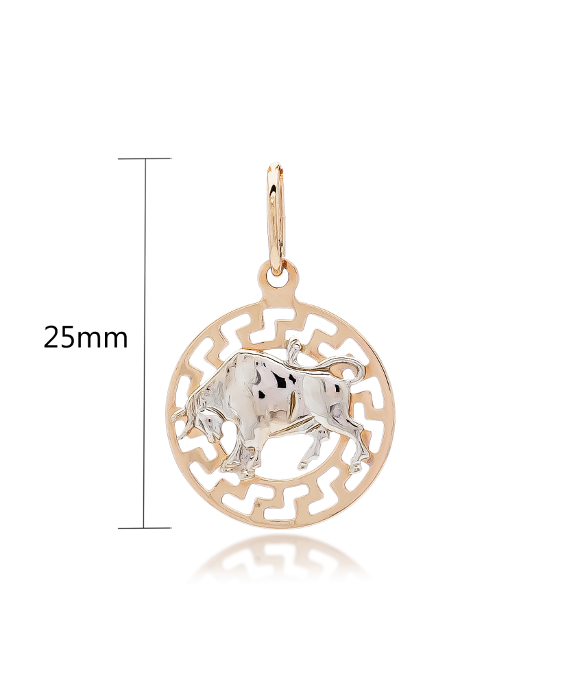 Золотой подвеска "Телец"