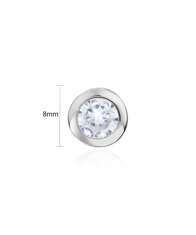 White gold pendant with zirconium
