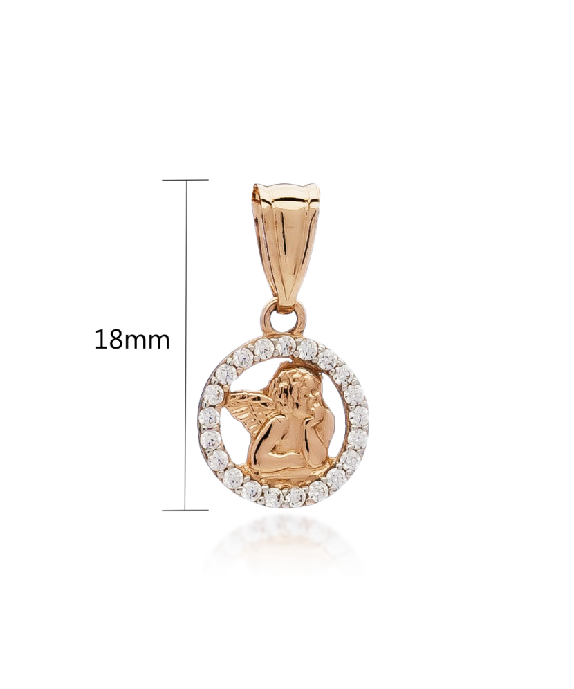 Gold pendant with zirconium