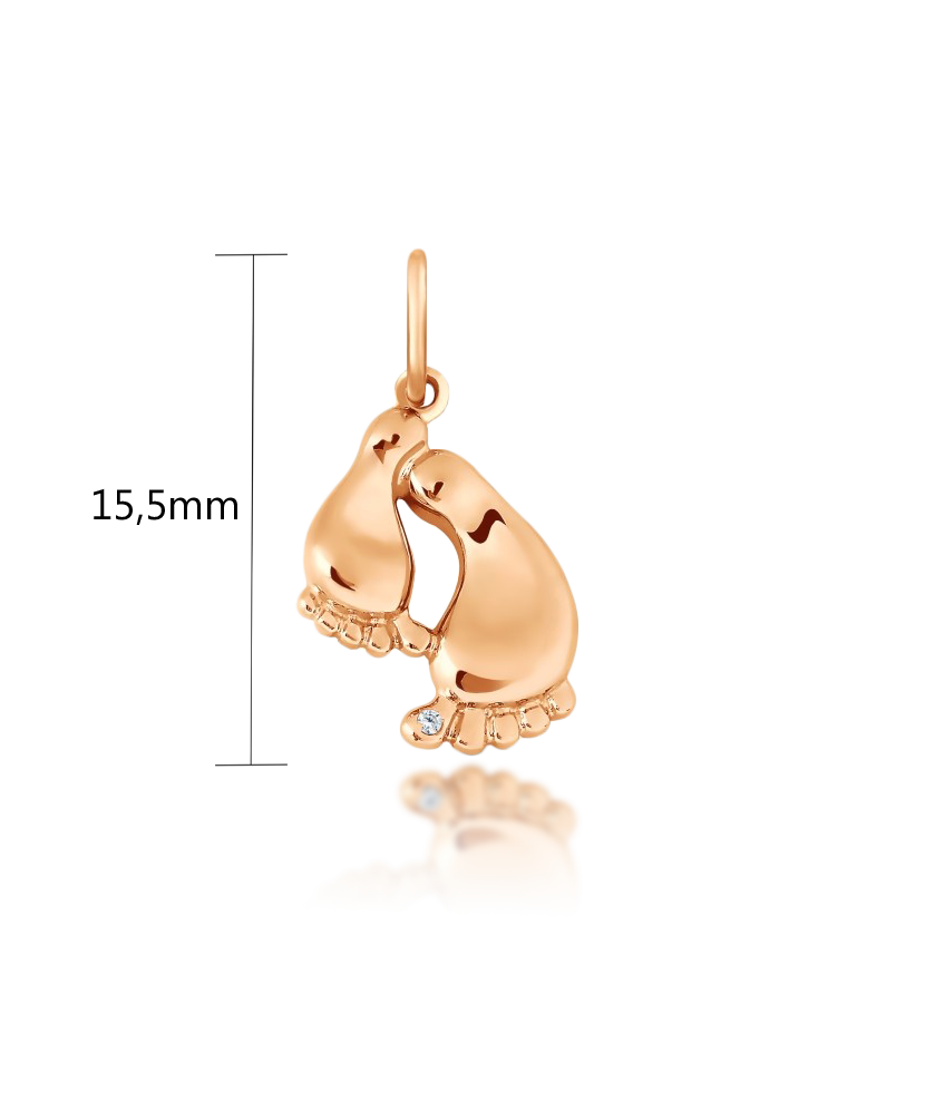 Золотой подвеска с цирконом