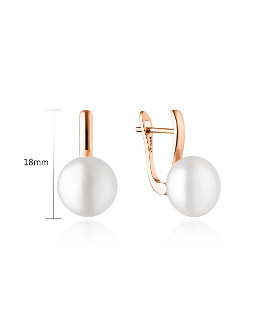 Золотые серьги с жемчугом