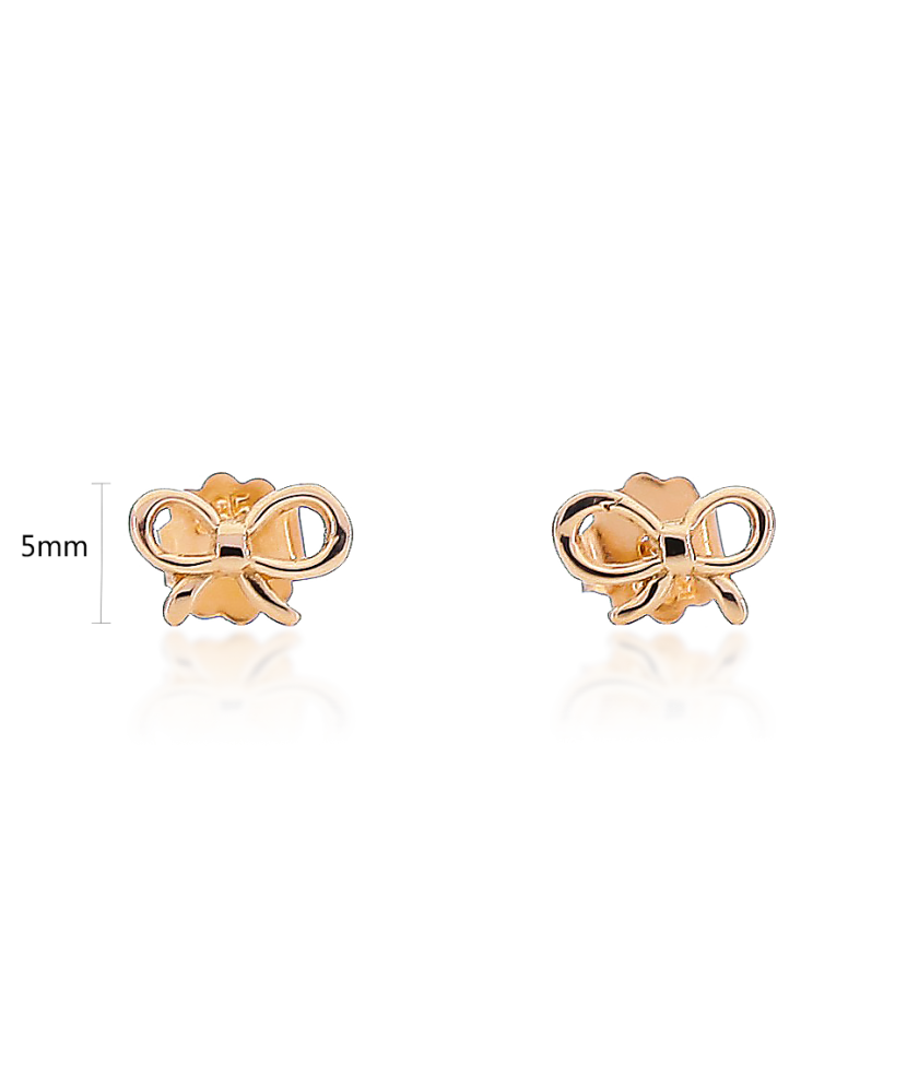 Gold earrings "ribbon" Gold earrings "ribbon"