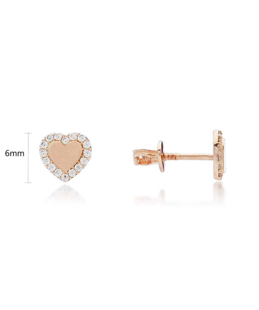 Gold earrings with zircons Gold earrings with zircons