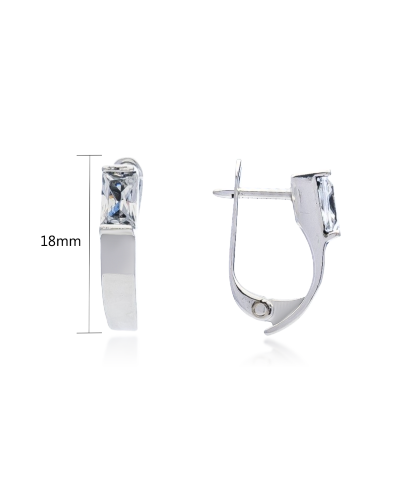 Sterling silver earrings with zirconium