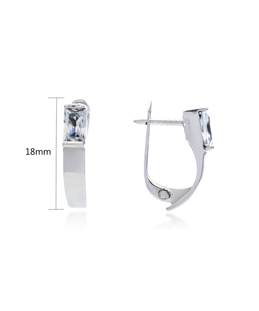 Sterling silver earrings with zirconium