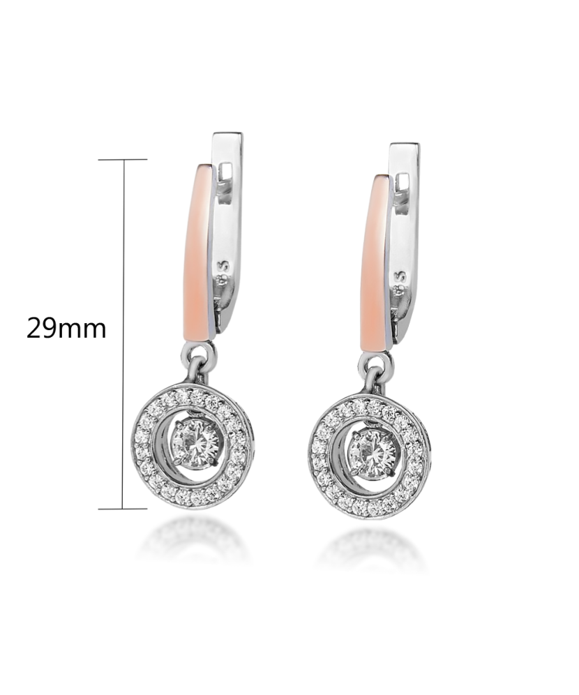 Sterling silver earrings with zirconium gold plated