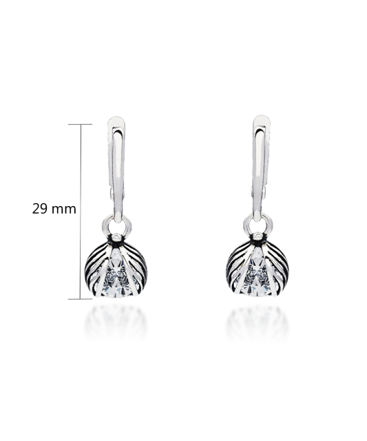 Sterling silver earrings with zirconium
