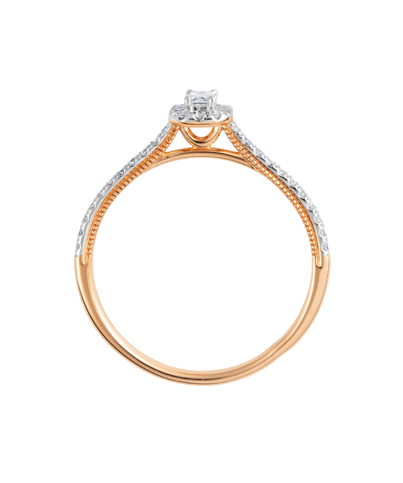 Gold ring with diamonds