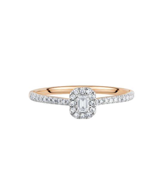 Gold ring with diamonds