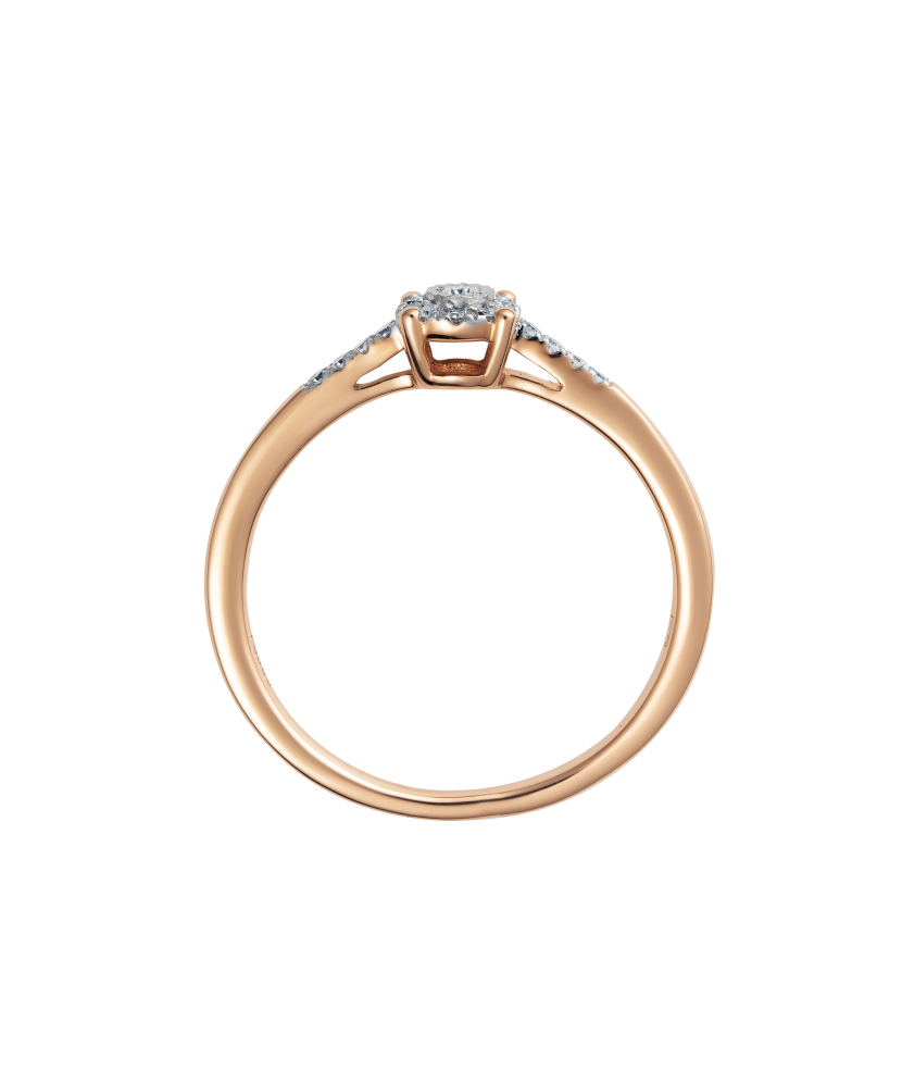 Gold ring with diamonds