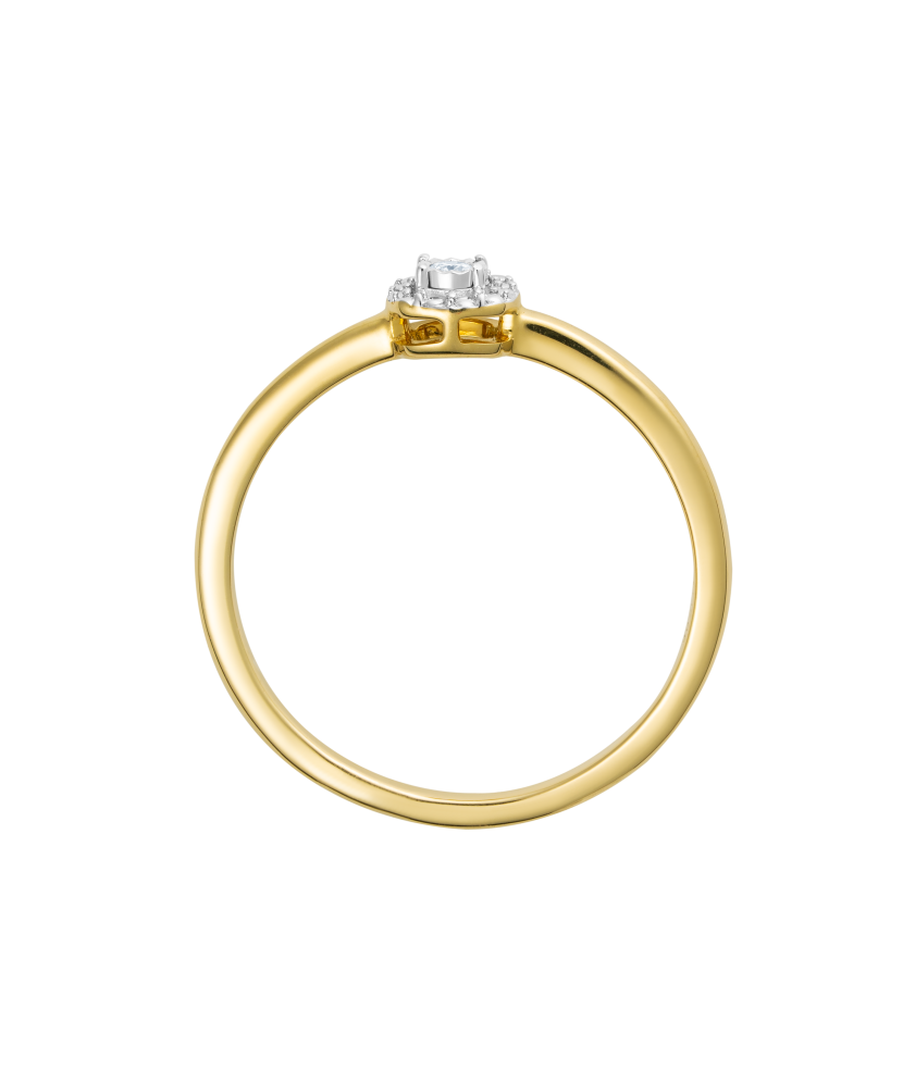 Yellow Gold ring with diamonds