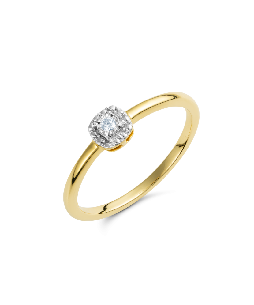 Yellow Gold ring with diamonds