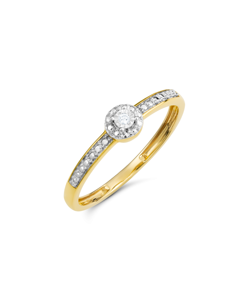 Yellow Gold ring with diamonds