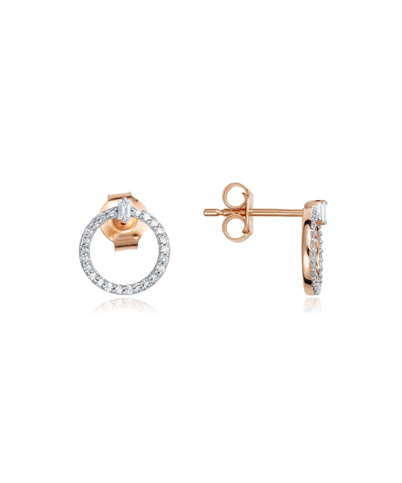 Золотые серьги с алмазами Золотые серьги с алмазами