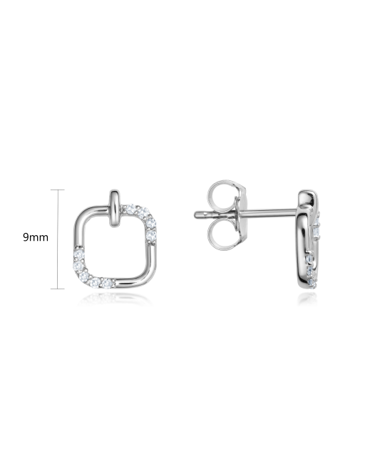 White gold earrings with diamonds