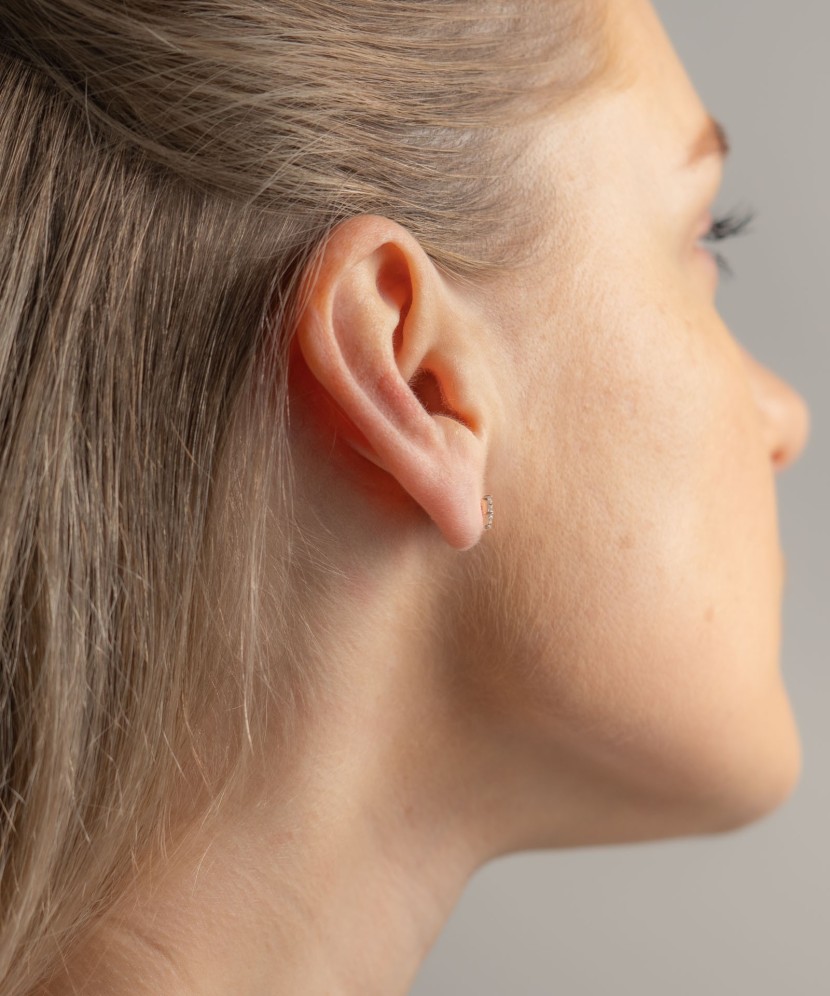 Gold earrings with diamonds