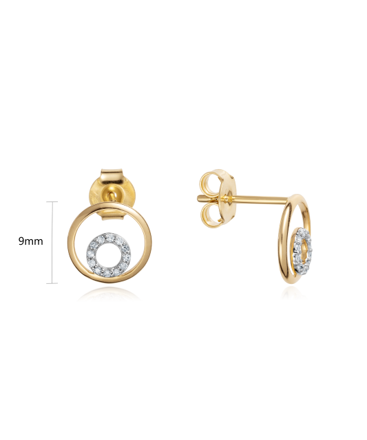 Yellow Gold earrings with diamonds