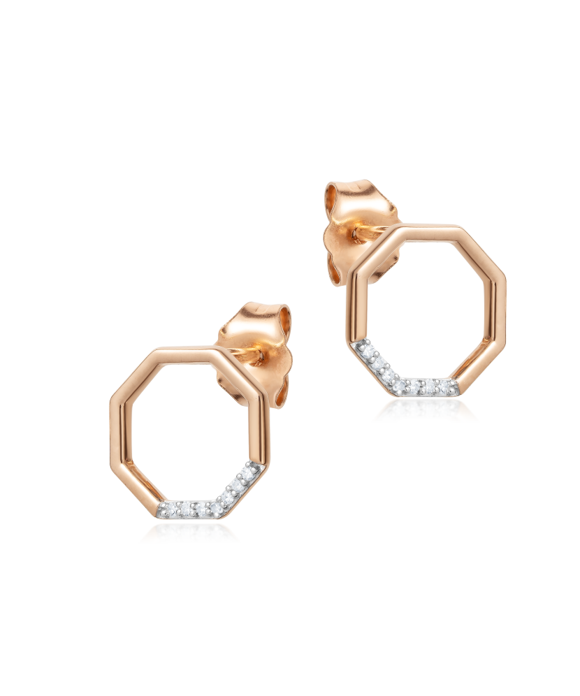 Золотые серьги с алмазами Золотые серьги с алмазами