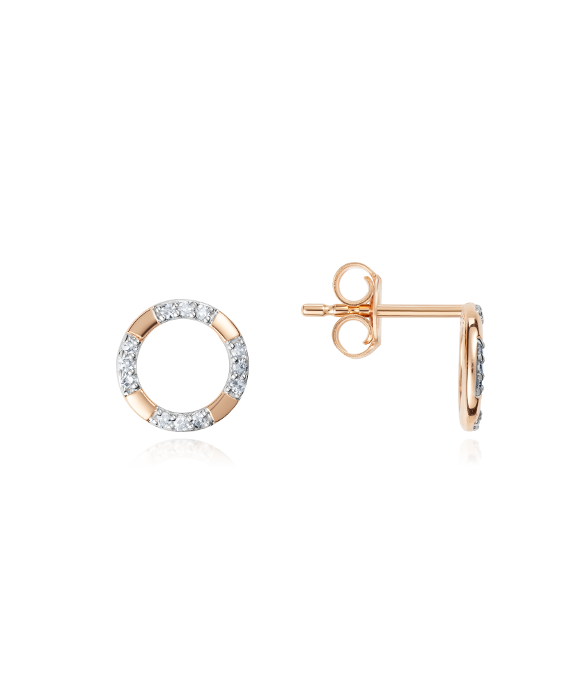 Золотые серьги с алмазами Золотые серьги с алмазами