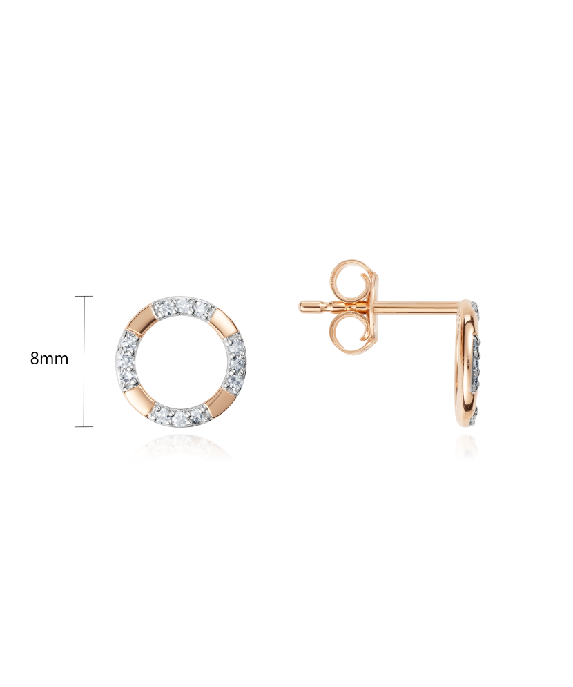 Золотые серьги с алмазами Золотые серьги с алмазами