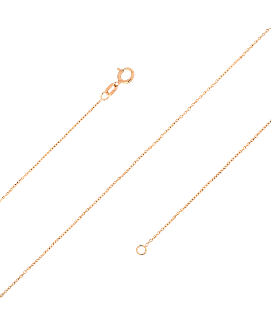 Solid gold chain "Anchor" 0.8mm