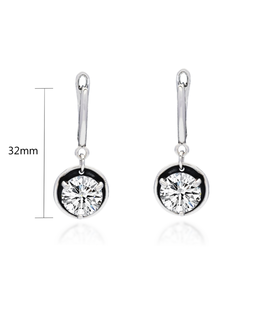 Sterling silver earrings with zirconium Sterling silver earrings with zirconium