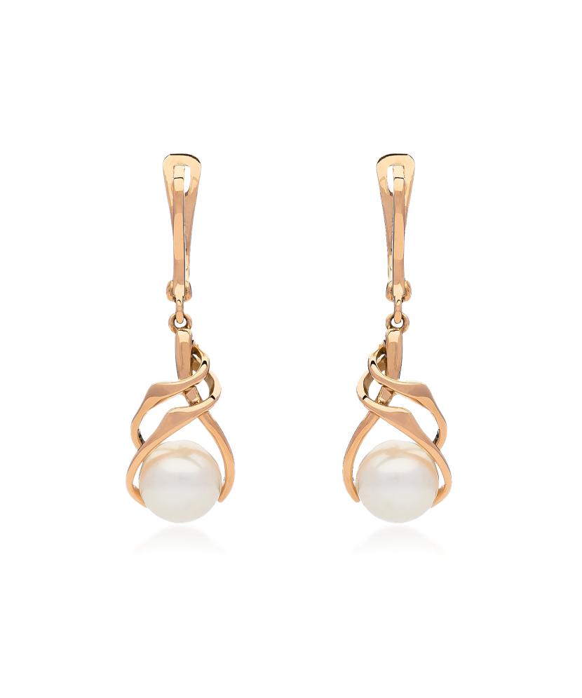 Золотые серьги с жемчугом Золотые серьги с жемчугом