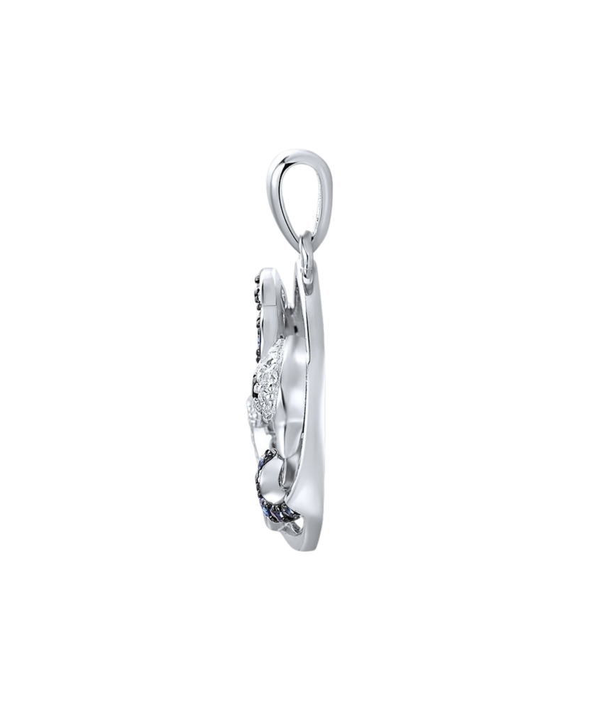 Sterling Silver pendant with spinels and zircons