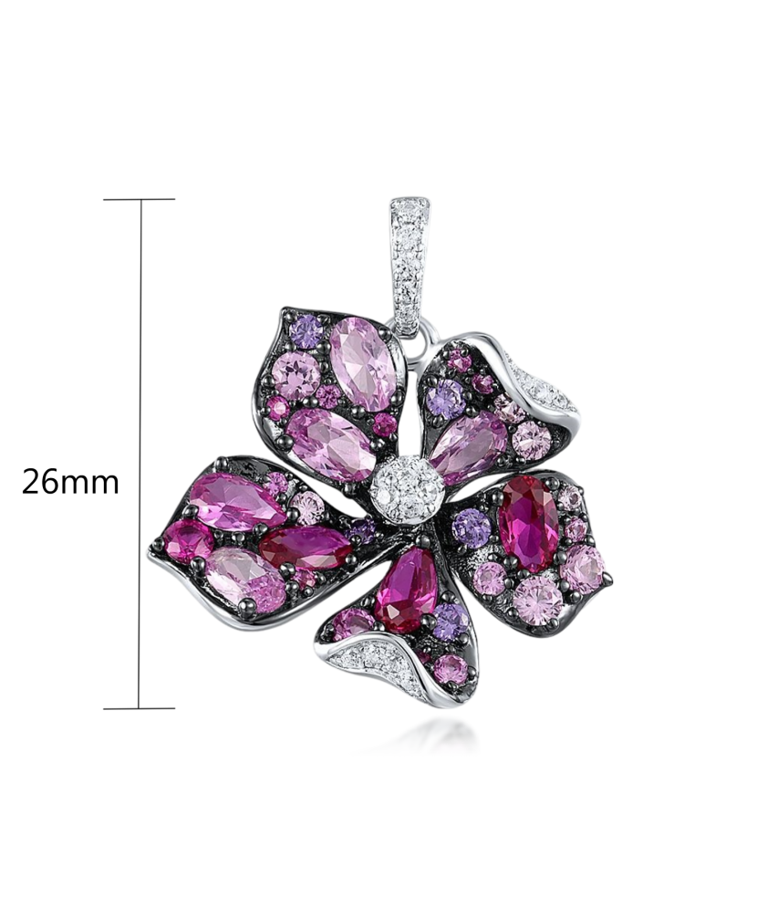 Sterling silver pendant with zircons