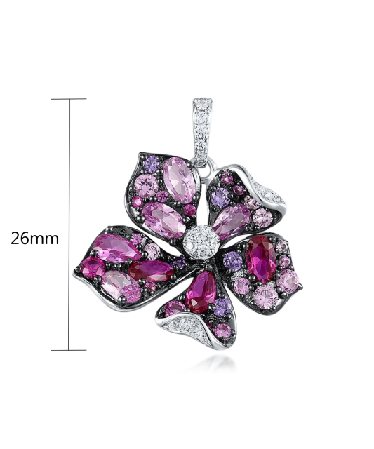 Sterling silver pendant with zircons